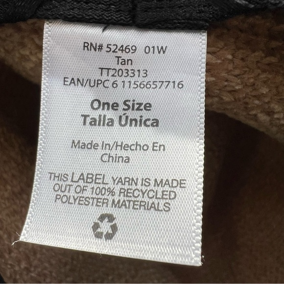 CHENILLE BEIGE WESTERN STYLE SOFT HAT ONE SIZE - Picture 5 of 5